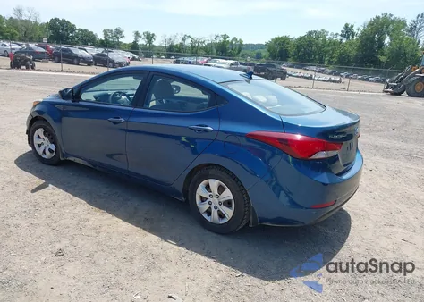 2016 Hyundai Elantra Se z USA, uszkodzony, nr VIN KMHDH4AE2GU500851